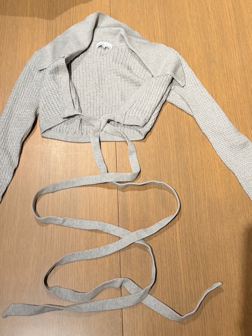 Cropped Knit Wrap Top